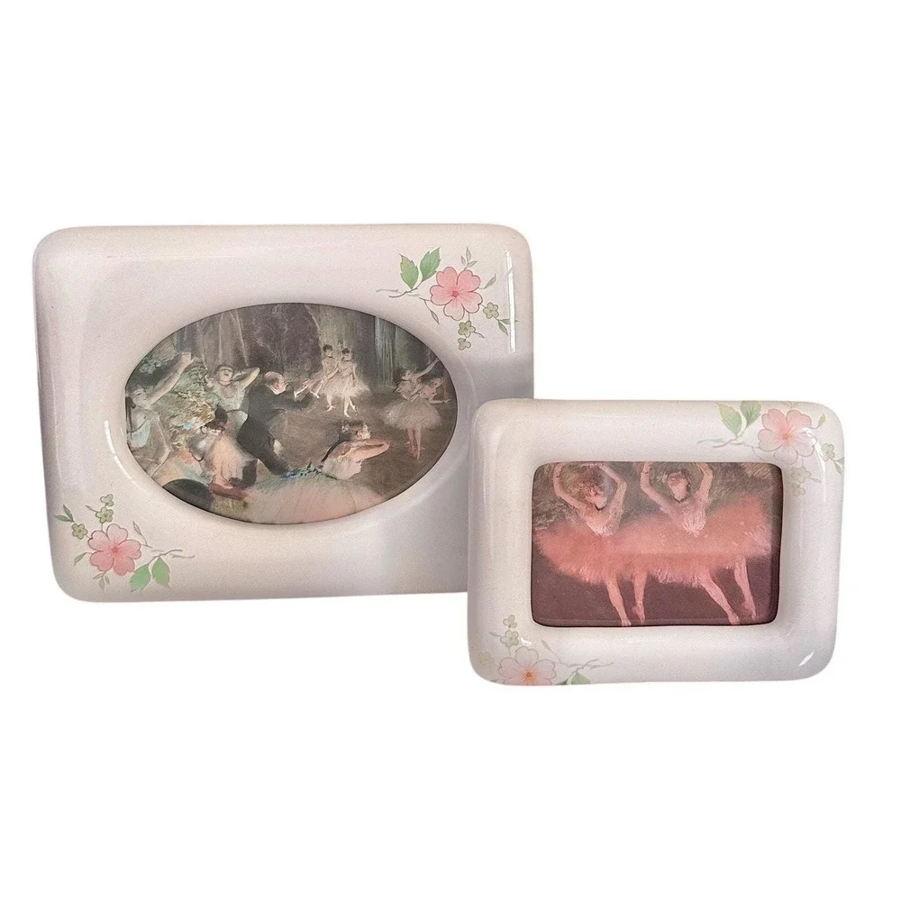 Vintage Floral Picture Frames & Light Switch Cover Set, Cottage Wall Decor